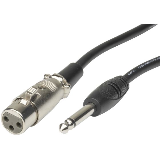 Jaycar 6.5mm Mono Plug to 3-Pin XLR Socket Audio Cable – 6m