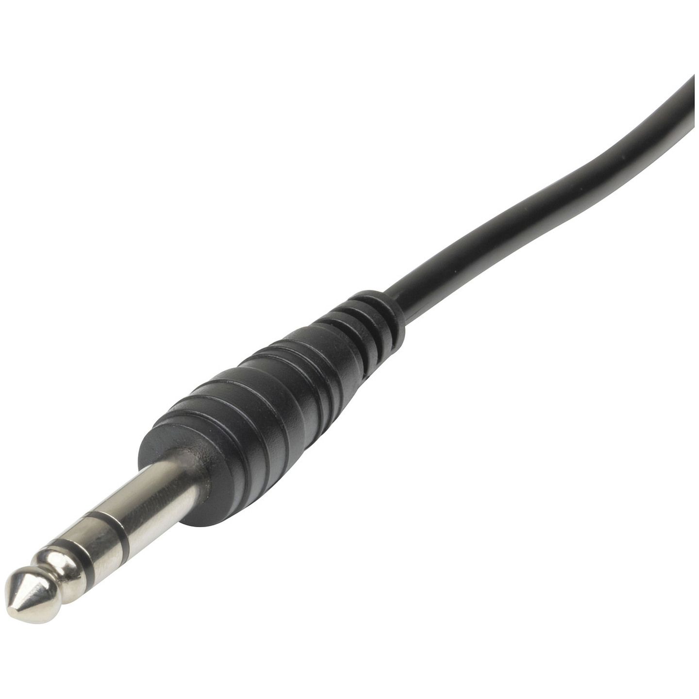 6.5mm Stereo Plug to 6.5mm Stereo Socket Curly Cable - 6m