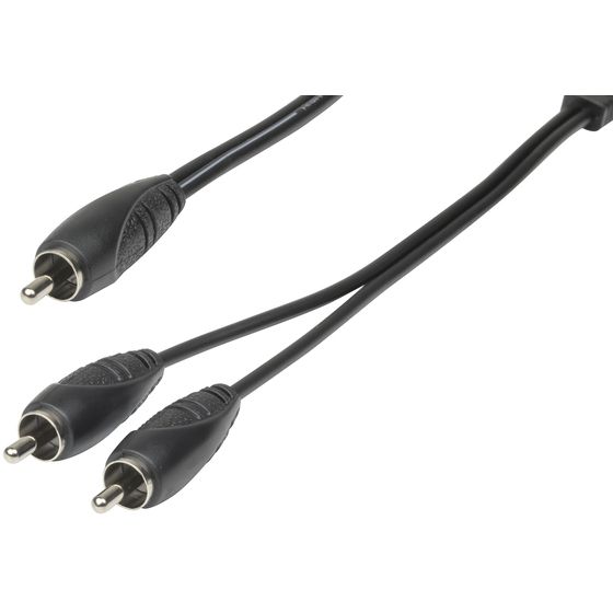 Jaycar RCA Plug to 2 x RCA Plugs Audio Cable – 1.5m
