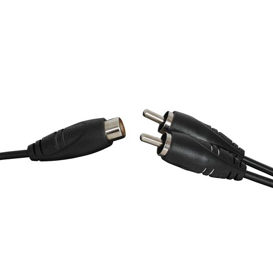 Jaycar 2 x RCA Plugs to 1 x RCA Socket Audio Lead – 300mm (WA7058)