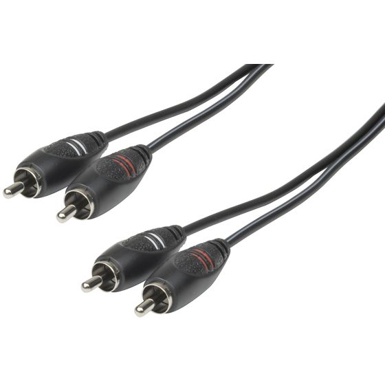 Jaycar 2 x RCA Plugs to 2 x RCA Plugs Audio Cable – 1.5m (WA7062)