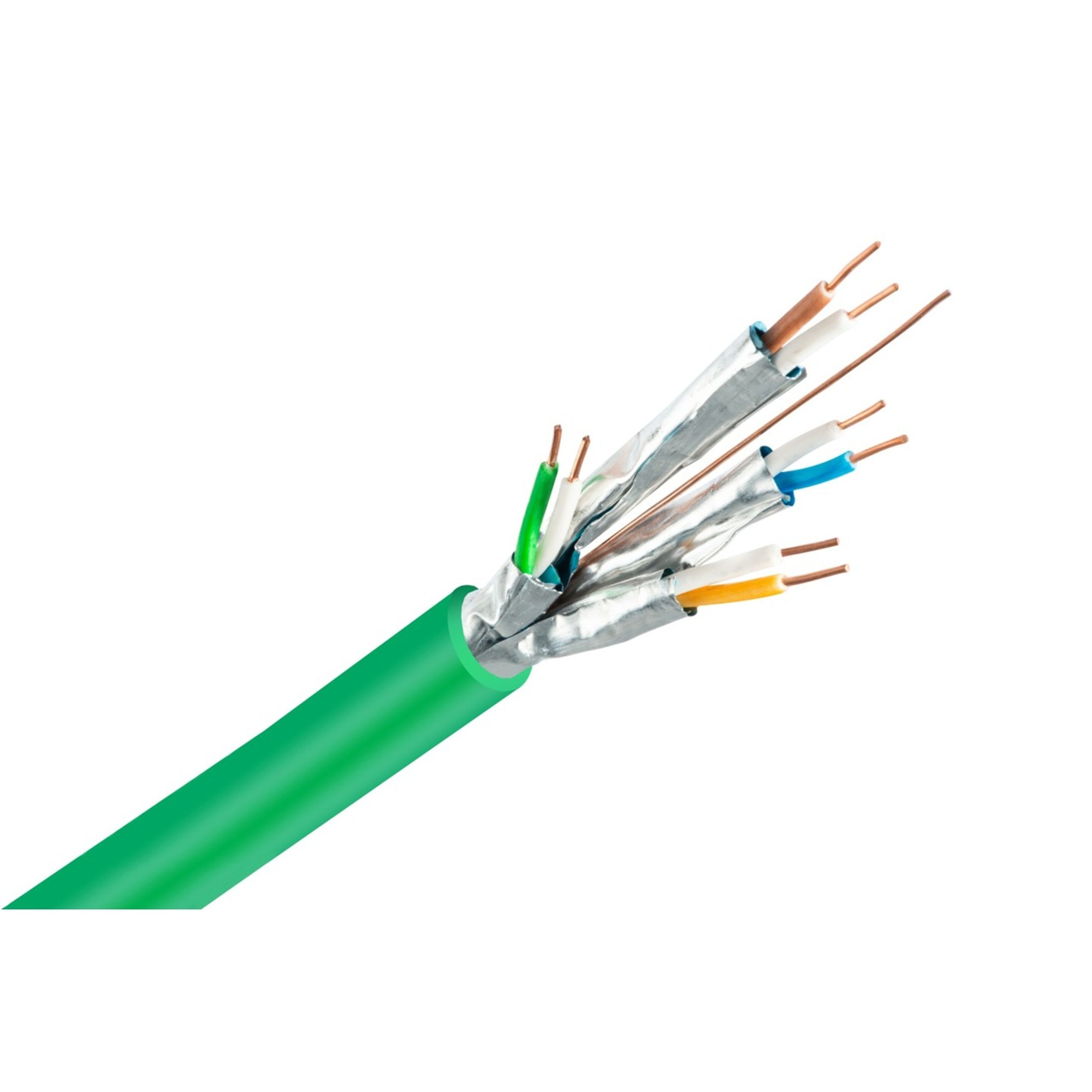 Cat 7 Solid Core UTP Network Cable - Green - Sold per metre