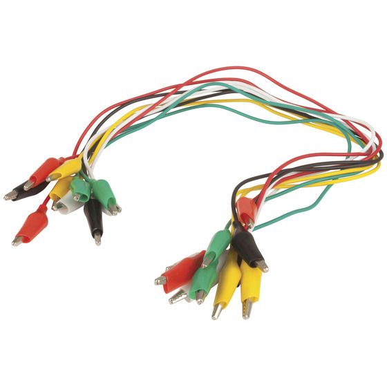 Standard Jumper Test Lead Kit – 10 Leads, 8mm Jaw Opening | Jaycar