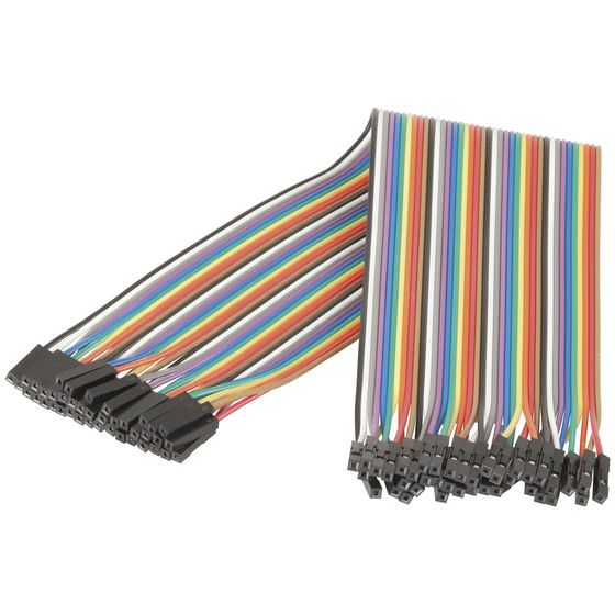 Jaycar 150mm Socket-to-Socket Jumper Leads – 40-Pack for Breadboard Prototyping