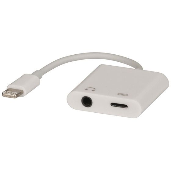 Jaycar 2-in-1 Lightning Audio + Charging Adaptor – 3.5mm Output, 2.4A Fast Charge