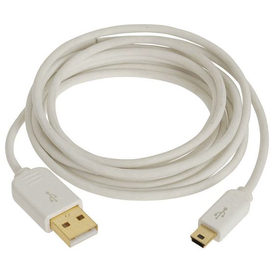 Jaycar USB A Male to USB Mini B Male Cable – 2m, 24K Gold-Plated, Shielded
