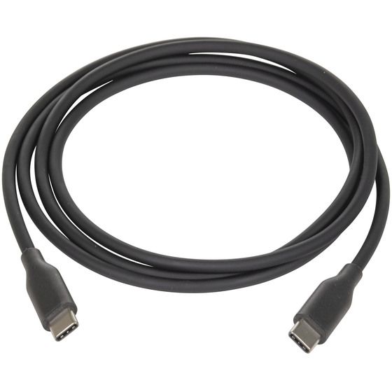Jaycar Black Silicone USB Type-C to Type-C Cable – 1.2m, 480Mbps (WC7940)