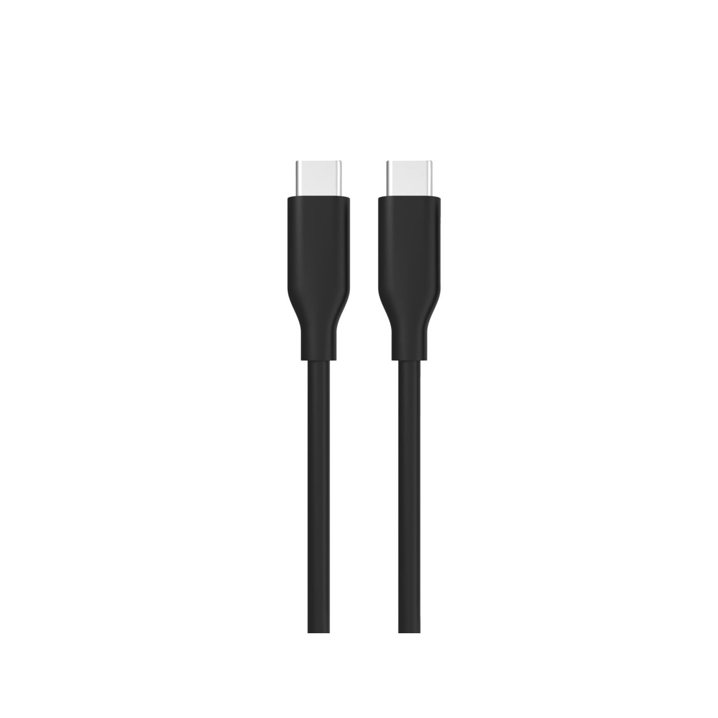 Black Silicone USB Type-C to USB Type-C Cable 1.2m