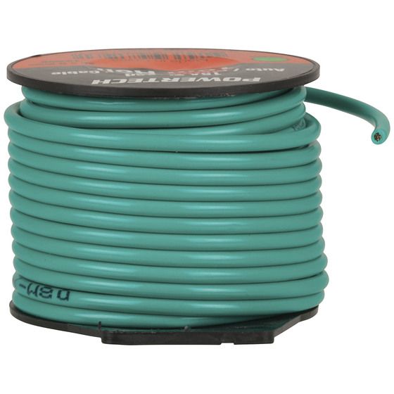 15A DC Power Cable – 10m Roll, Green | Tinned Copper, Marine Rated