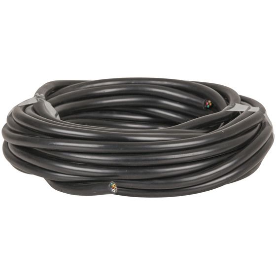 Jaycar 7 Core Trailer Wiring Loom – 10m Roll, Black PVC Jacket, Bare Wire Ends