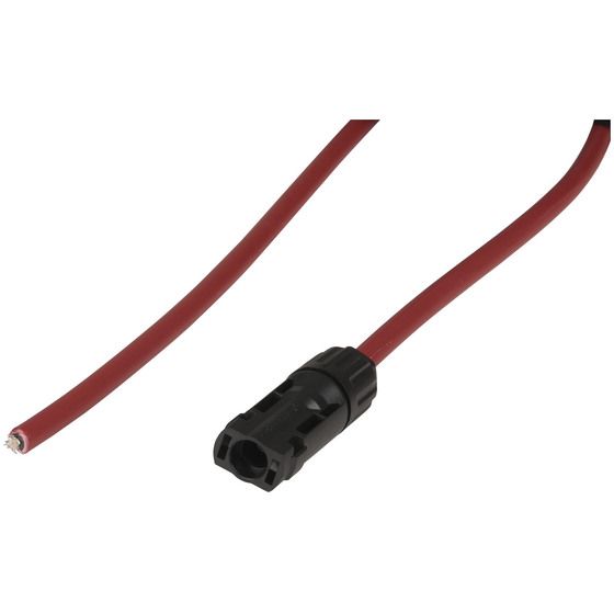 2m Solar Power Cable – MC4 Socket to Bare End – 6mm² (10AWG)