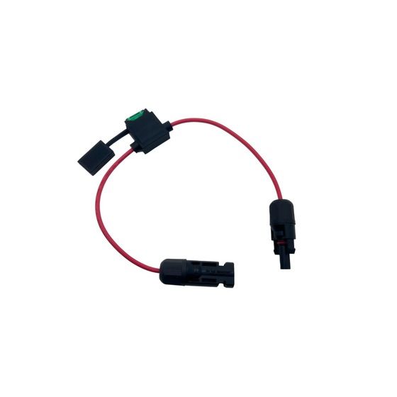 Jaycar 300mm Fused PV Power Cable with MC4 Male to Female Connectors – 30A Blade Fuse