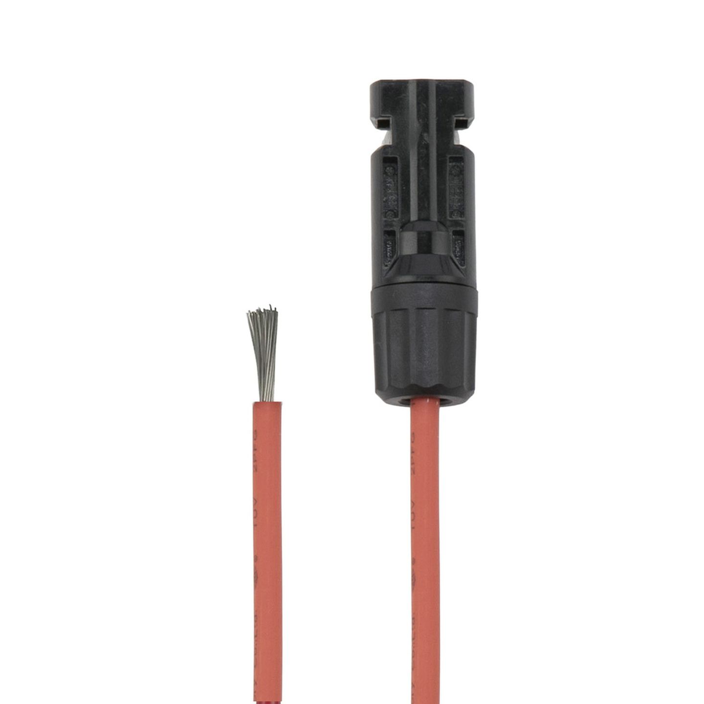 MC4 Single Socket to Bare End - 6m RED Solar Power Cable 