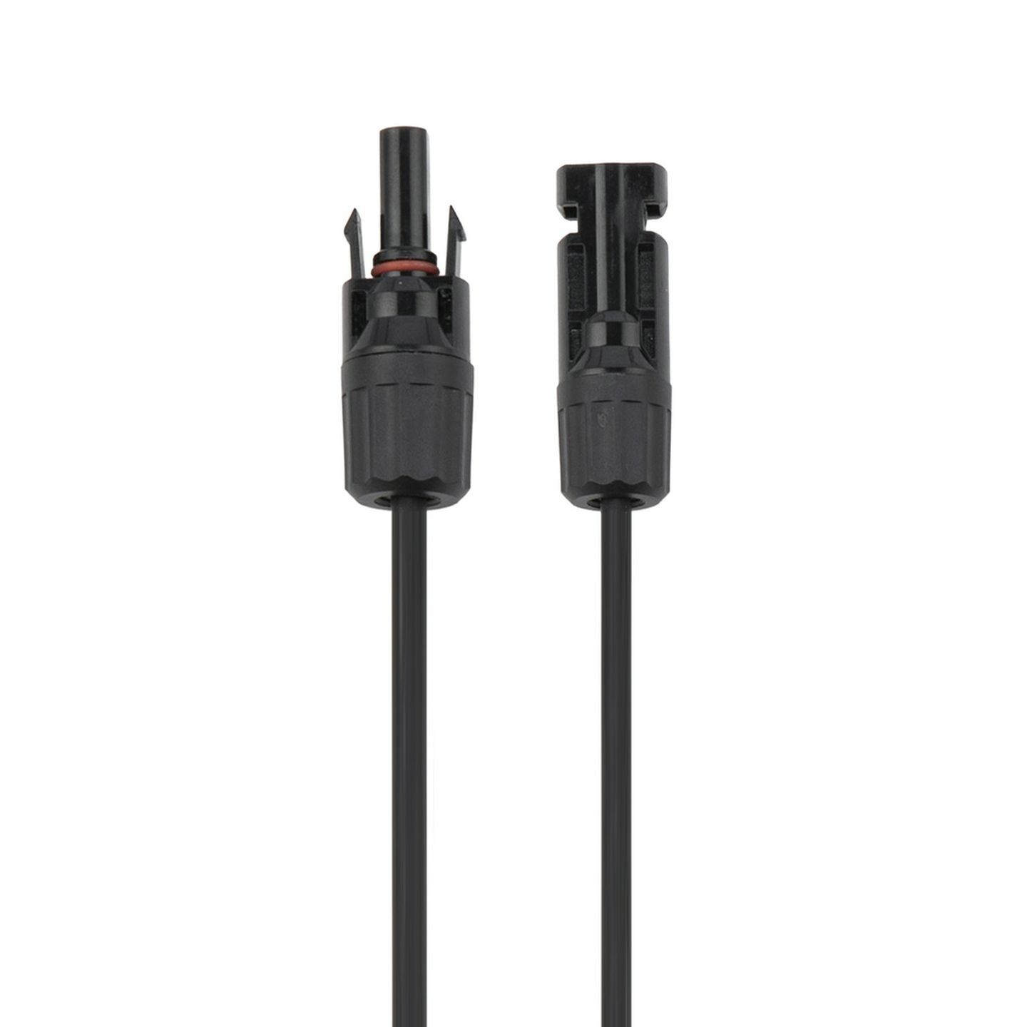 MC4 Single Plug to Socket - 6m BLACK Solar Power Extension Cable 