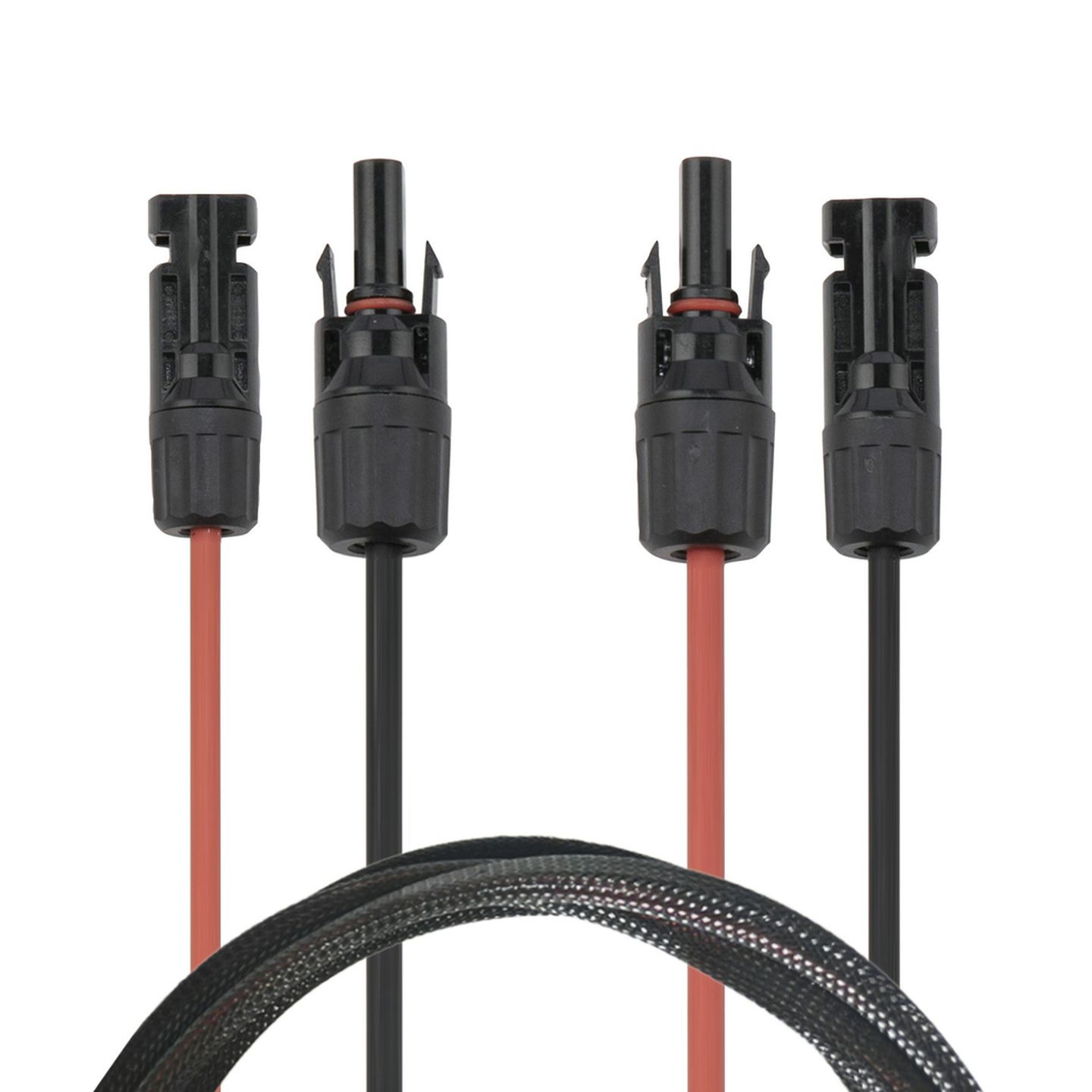 MC4 Dual Solar Extension Cable with Braided Sleeve - 6M 