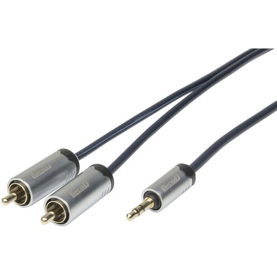 Jaycar 3.5mm Stereo to 2x RCA Audio Cable, 1.5m – Gold-Plated OFC