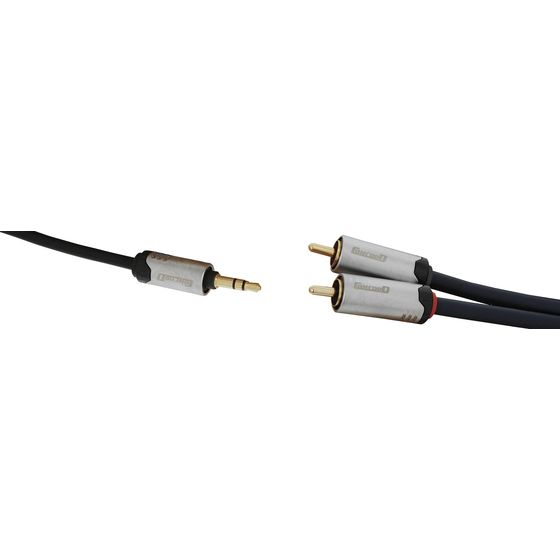 Jaycar 3.5mm Stereo to 2x RCA Audio Cable, 3m – Gold-Plated OFC