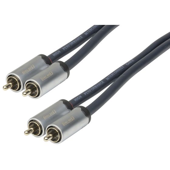 Jaycar 2x RCA to 2x RCA Stereo Audio Cable – 1.5m | Gold-Plated OFC