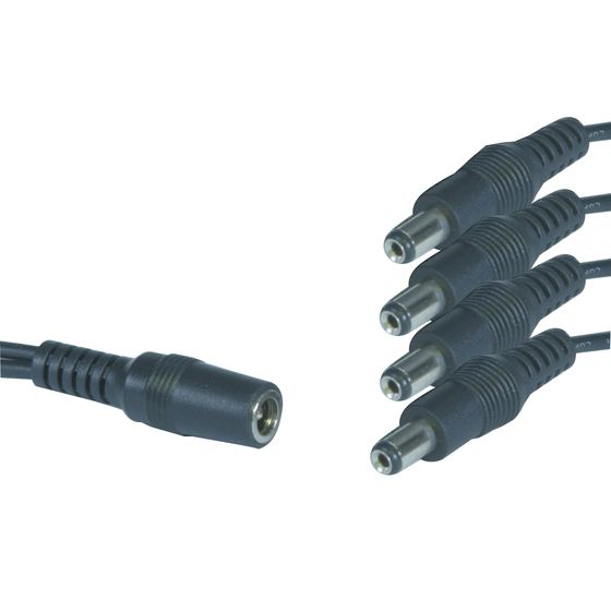 Jaycar 2.1mm DC Splitter Cable – 1 Socket to 4 Plugs (WQ7281)