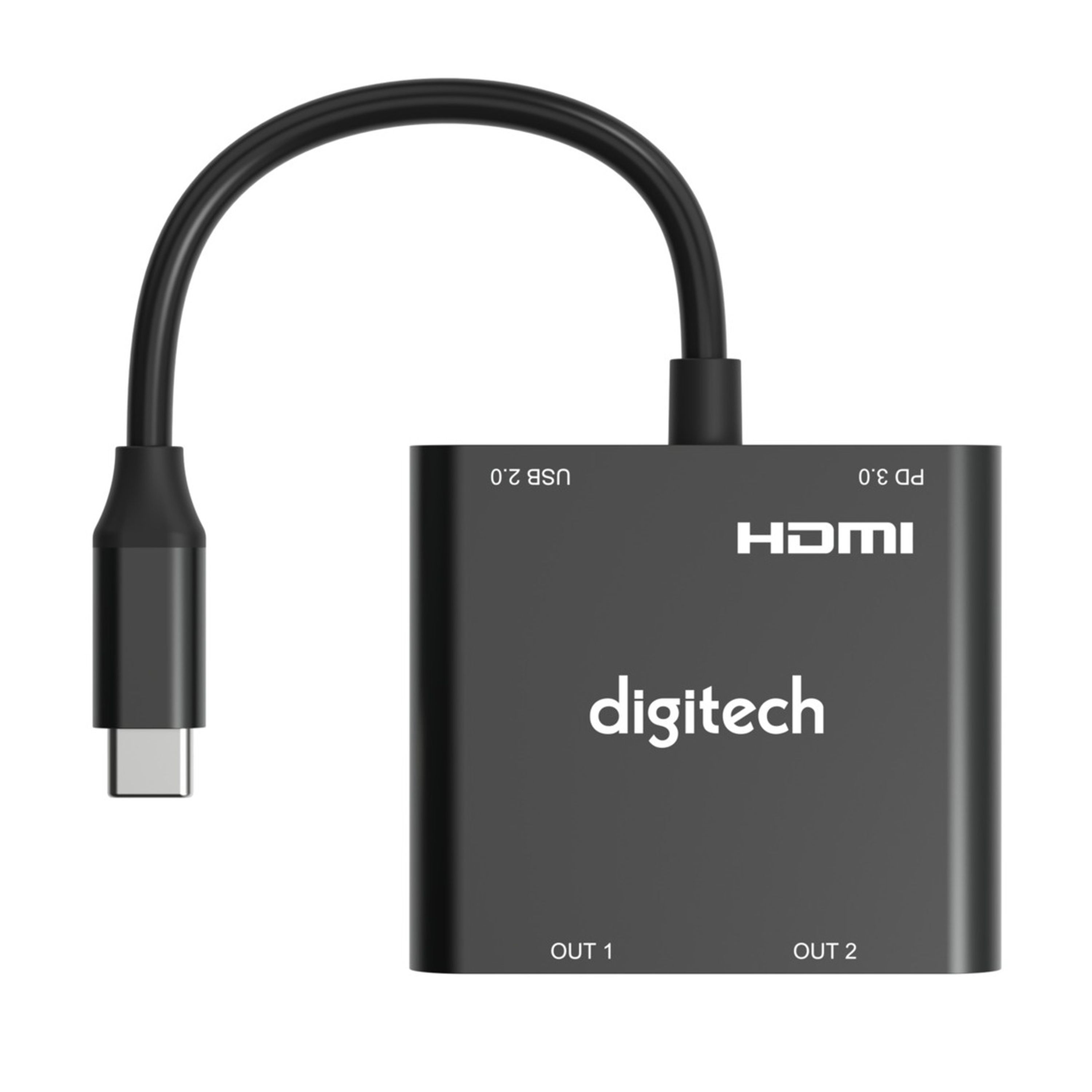 USB-C to HDMI Adapter 4K60Hz for single HDMI/4K30Hz for dual HDMI displays with USB2.0 and PD100W