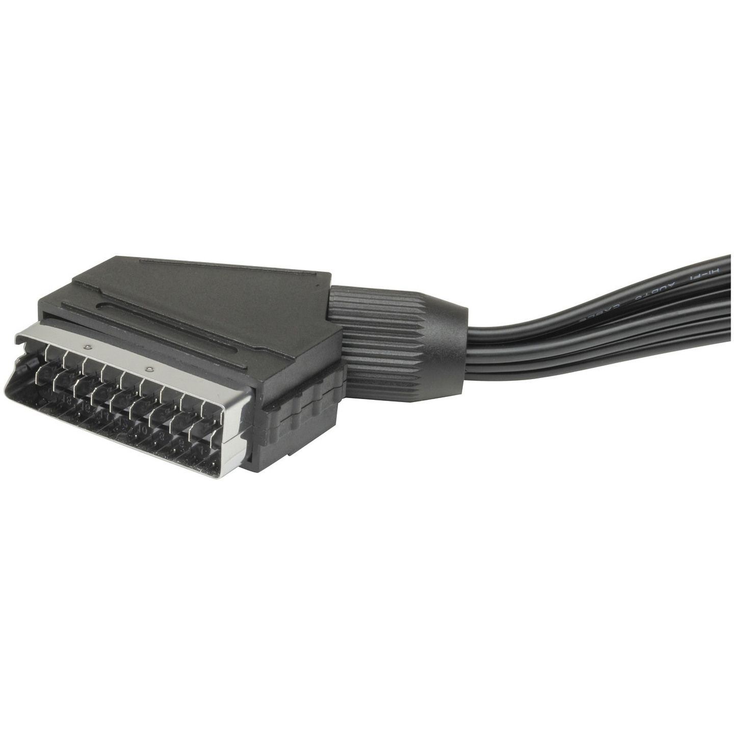 Scart Plug to 6 x RCA Plugs Cable - 1.5m