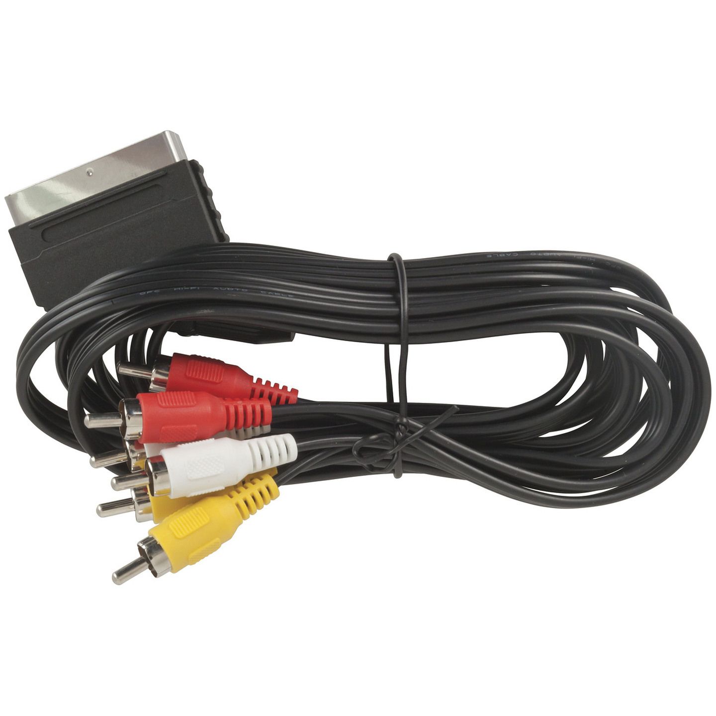 Scart Plug to 6 x RCA Plugs Cable - 1.5m