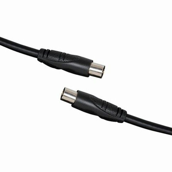 Jaycar RG-59U TV Coaxial Cable, Plug to Plug, 10m, Double Shielded, Black