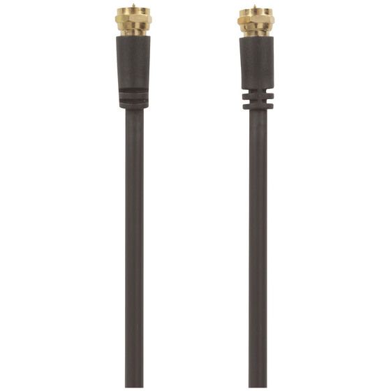 Concord 20m Flexible F-Plug-to-F-Plug Coax Cable – RG6 Quad Shield, 24K Gold Plated Connectors