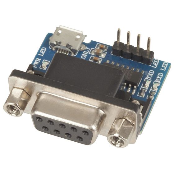Arduino Compatible RS-232 to TTL UART Converter Module | D9 Socket | TX/RX Header