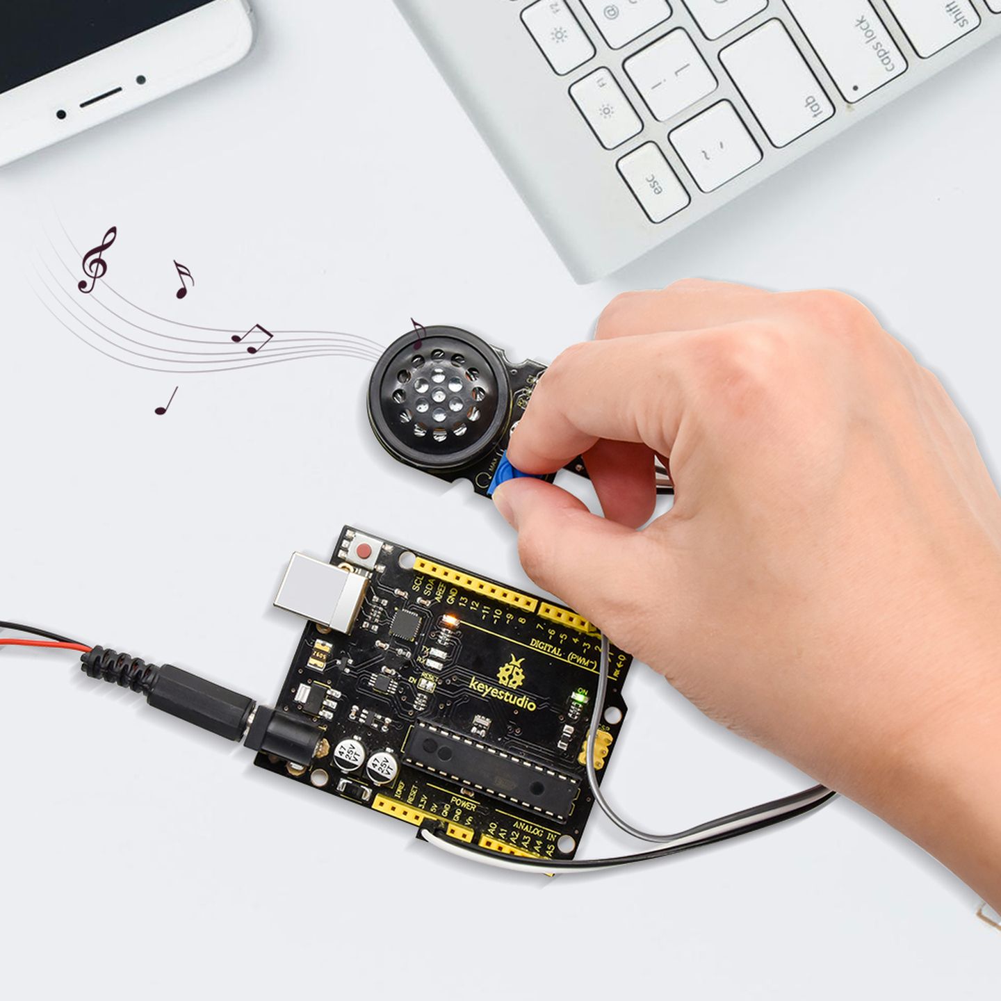 Arduino Compatible Audio Amplifier with Speaker Module