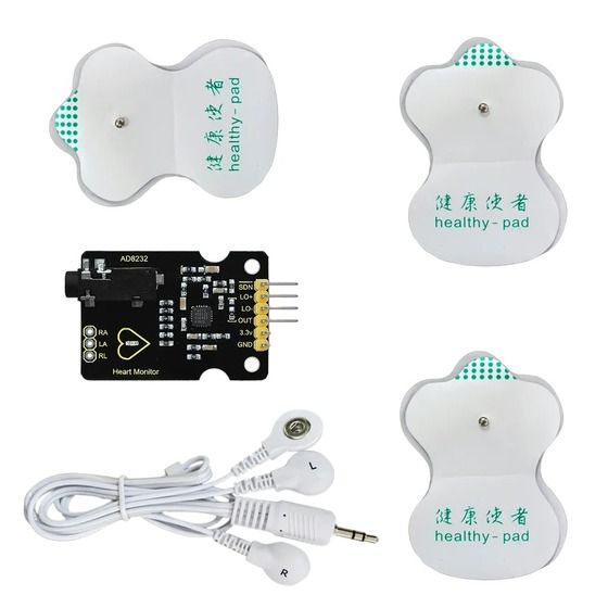 DUINOTECH ARDUINO COMPATIBLE ECG HEART RATE SENSOR KIT