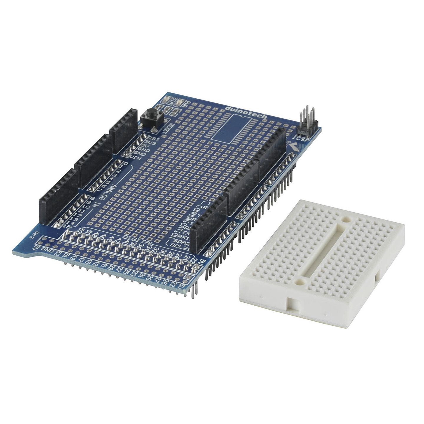 Duinotech Arduino Compatible Mega 2560 r3 Prototype Shield with Breadboard