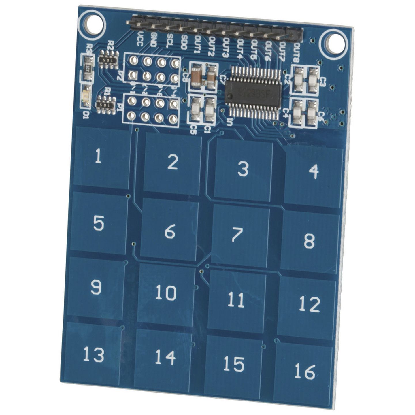 Duinotech Arduino Compatible 16 Key Touchpad Module