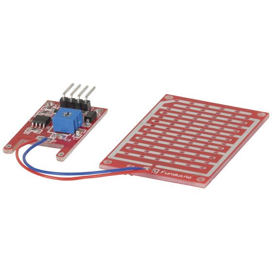 DuinoTech Arduino Compatible Rain Sensor Module – Adjustable Sensitivity, 100mA TTL Output
