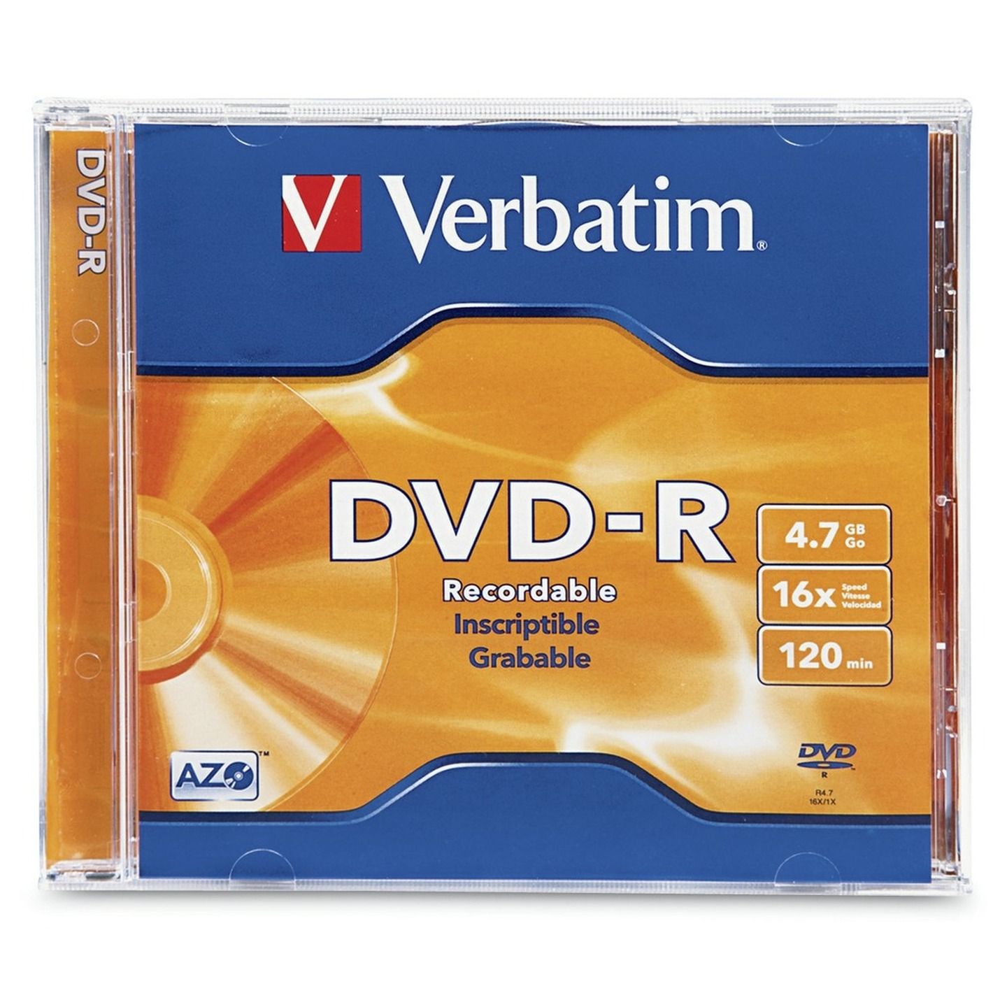 DVD-R 4.7GB 1Pk Jewel Case 16x