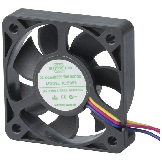 50MM 3 WIRE 12V DC BALL BEARING FAN