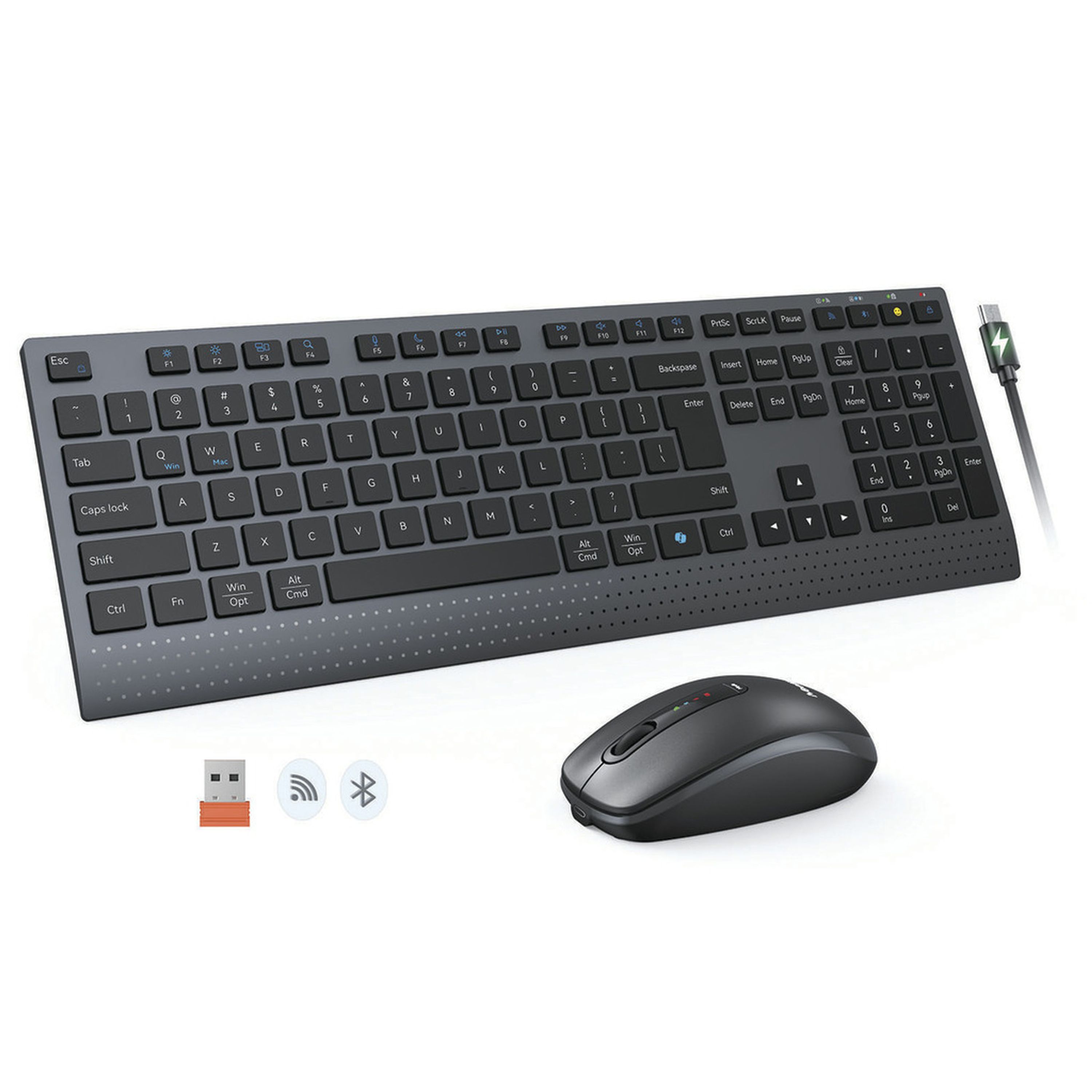 MEETION Wireless Keyboard  Mouse combo Rechargeable 2.4GHz & Bluetooth