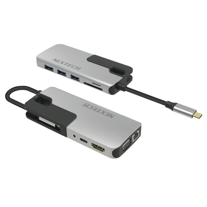 Multimedia Hub 10 in 1 Multifunction USB Type-C Hub with HDMI+VGA, Network, USB Ports ...