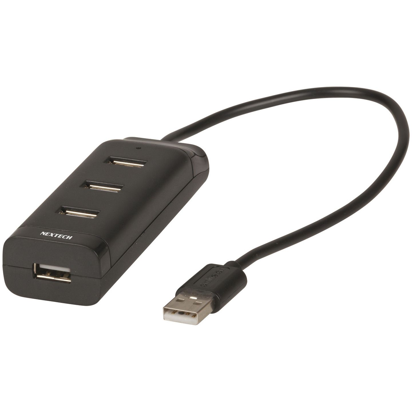 USB 3.0 4 Port Mini Hub with USB-C Black