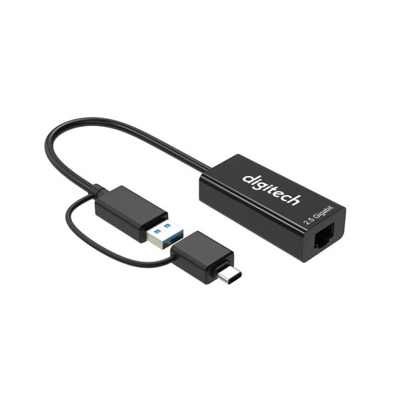 USB 3.0 OR USB-C (WITH USB-C MALE TO USB 3.0 FEMALE ADAPTER) TO RJ45 2500MBPS ADAPTER