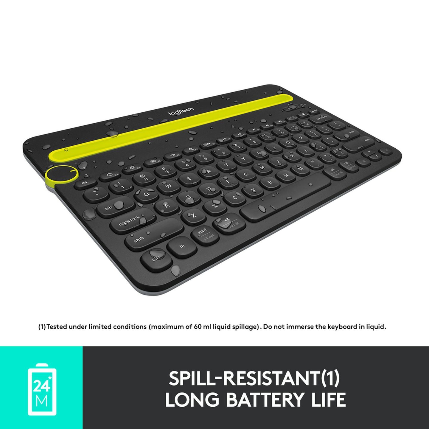 Logitech K480 Black Bluetooth Multi-Device Keyboard