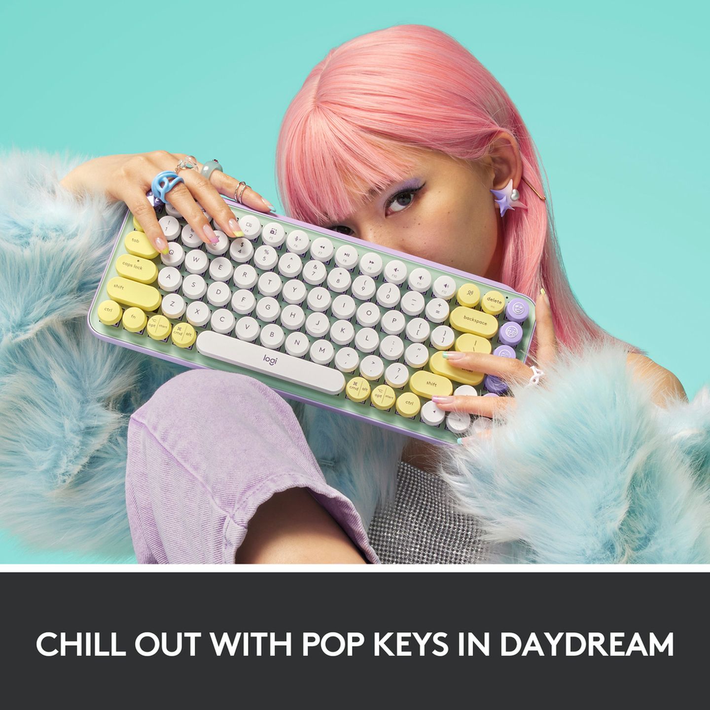 Logitech POP Keys Wireless Mechanical Keyboard With Emoji Keys and Daydream