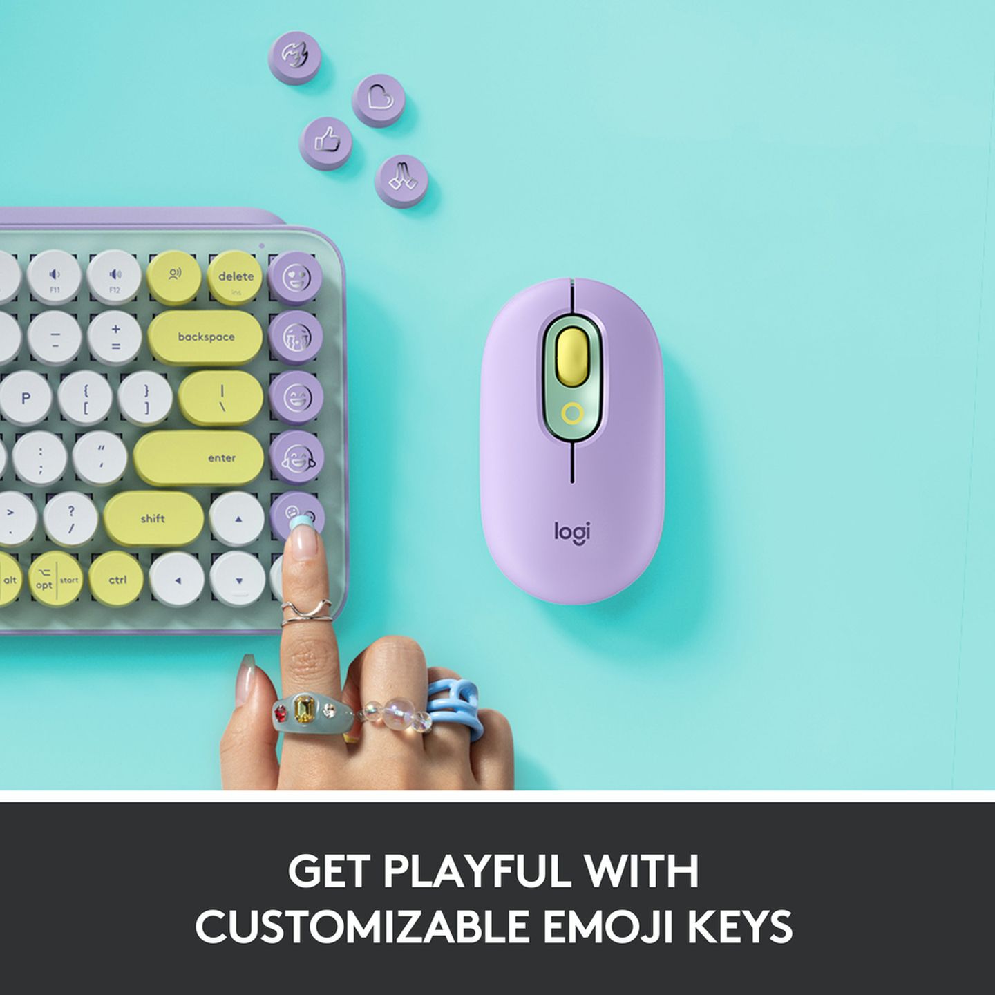 Logitech POP Keys Wireless Mechanical Keyboard With Emoji Keys and Daydream