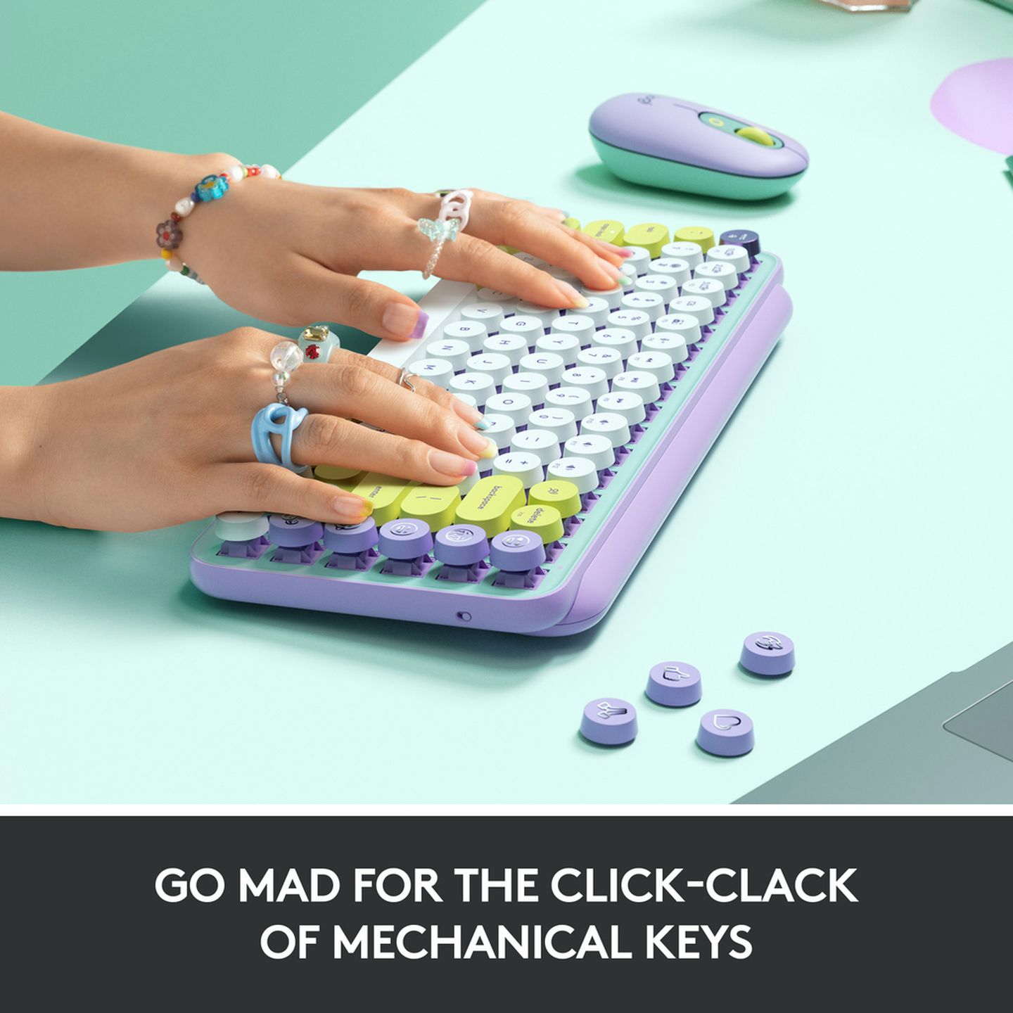 Logitech POP Keys Wireless Mechanical Keyboard With Emoji Keys and Daydream