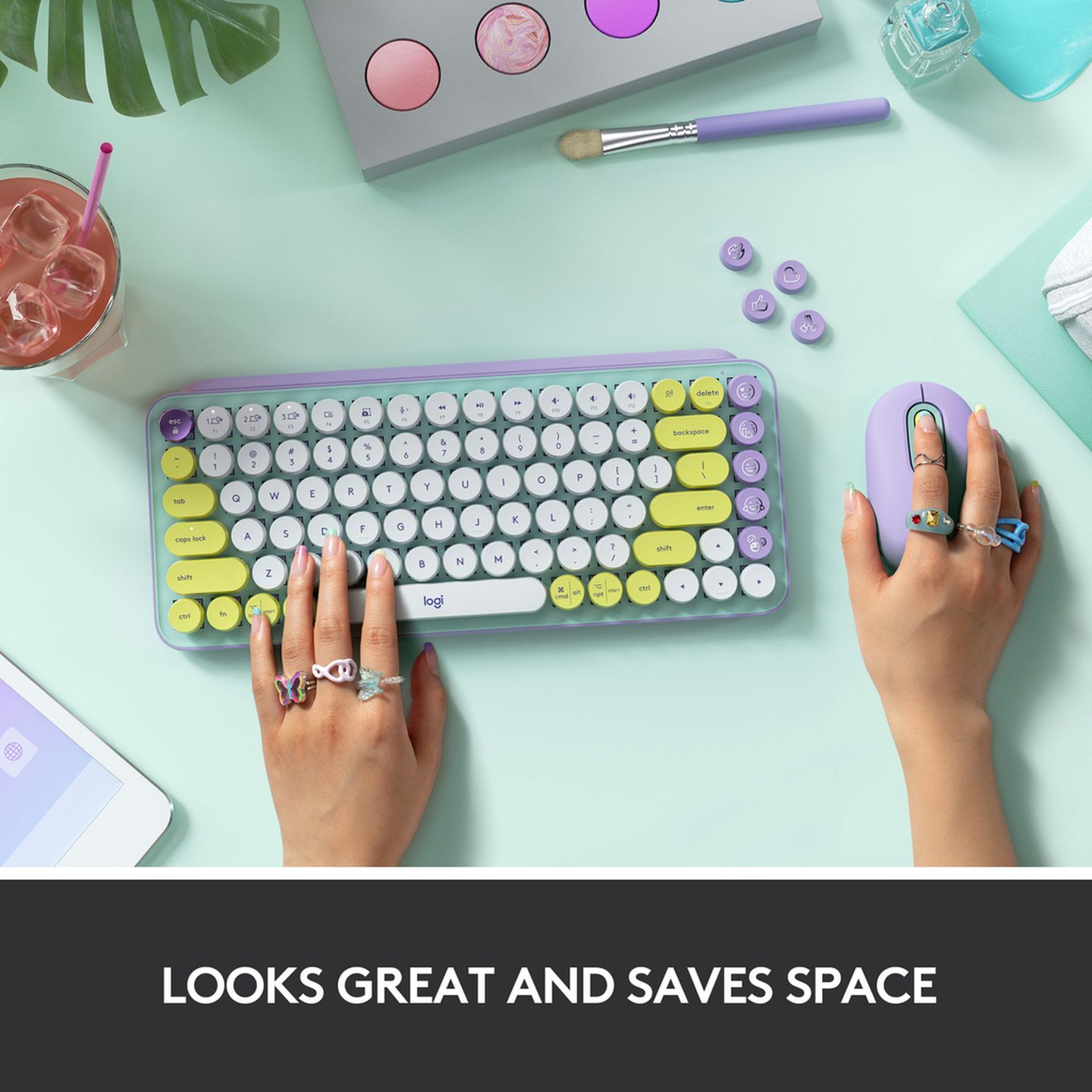 Logitech POP Keys Wireless Mechanical Keyboard With Emoji Keys and Daydream