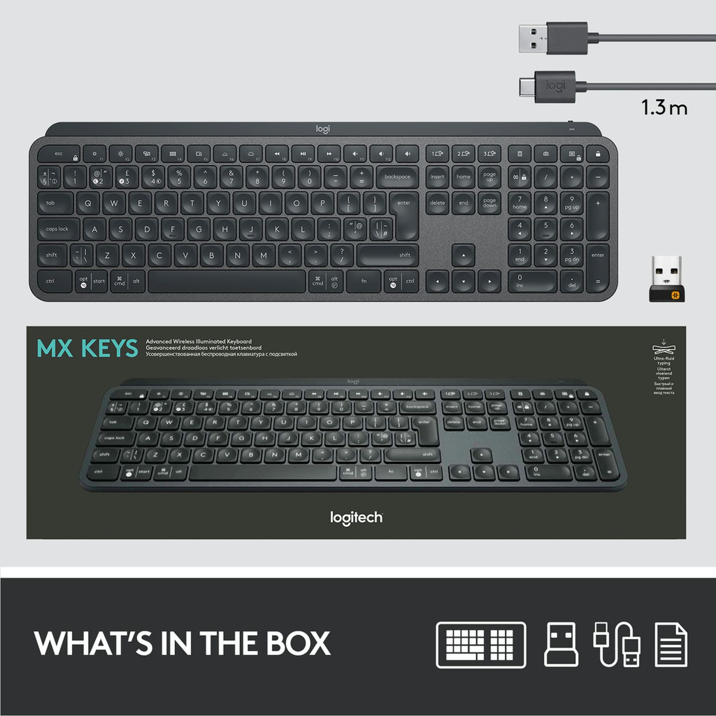 Logitech MX Keys S Advanced Wireless Illuminated Keyboard