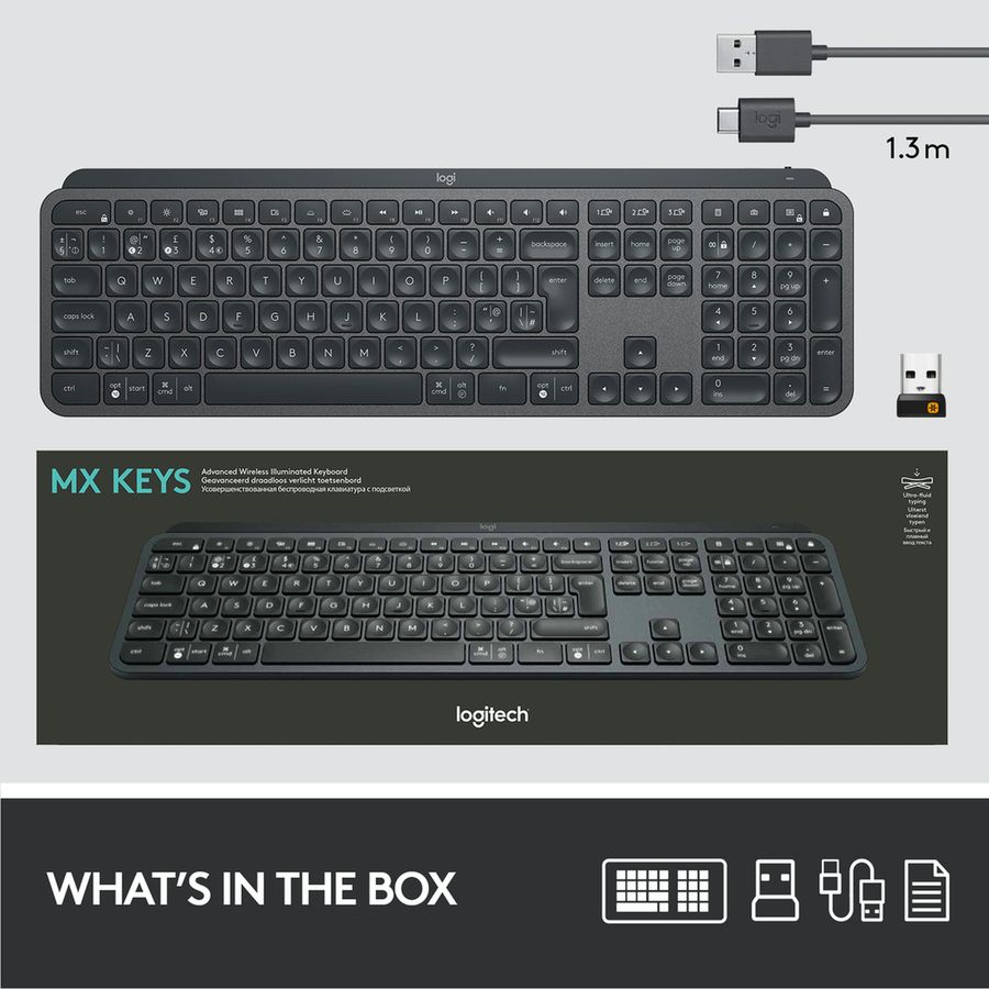 Logitech MX Keys S Advanced Wireless Illuminated Keyboard | Jaycar ...