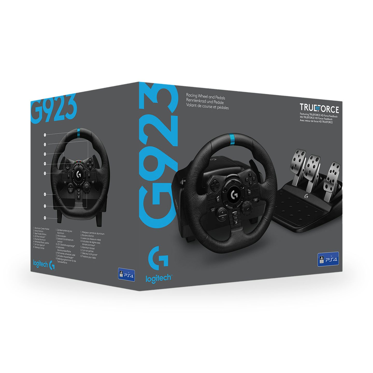 Logitech G923 Racing Wheel and Pedals for PS5 PS4 and PC