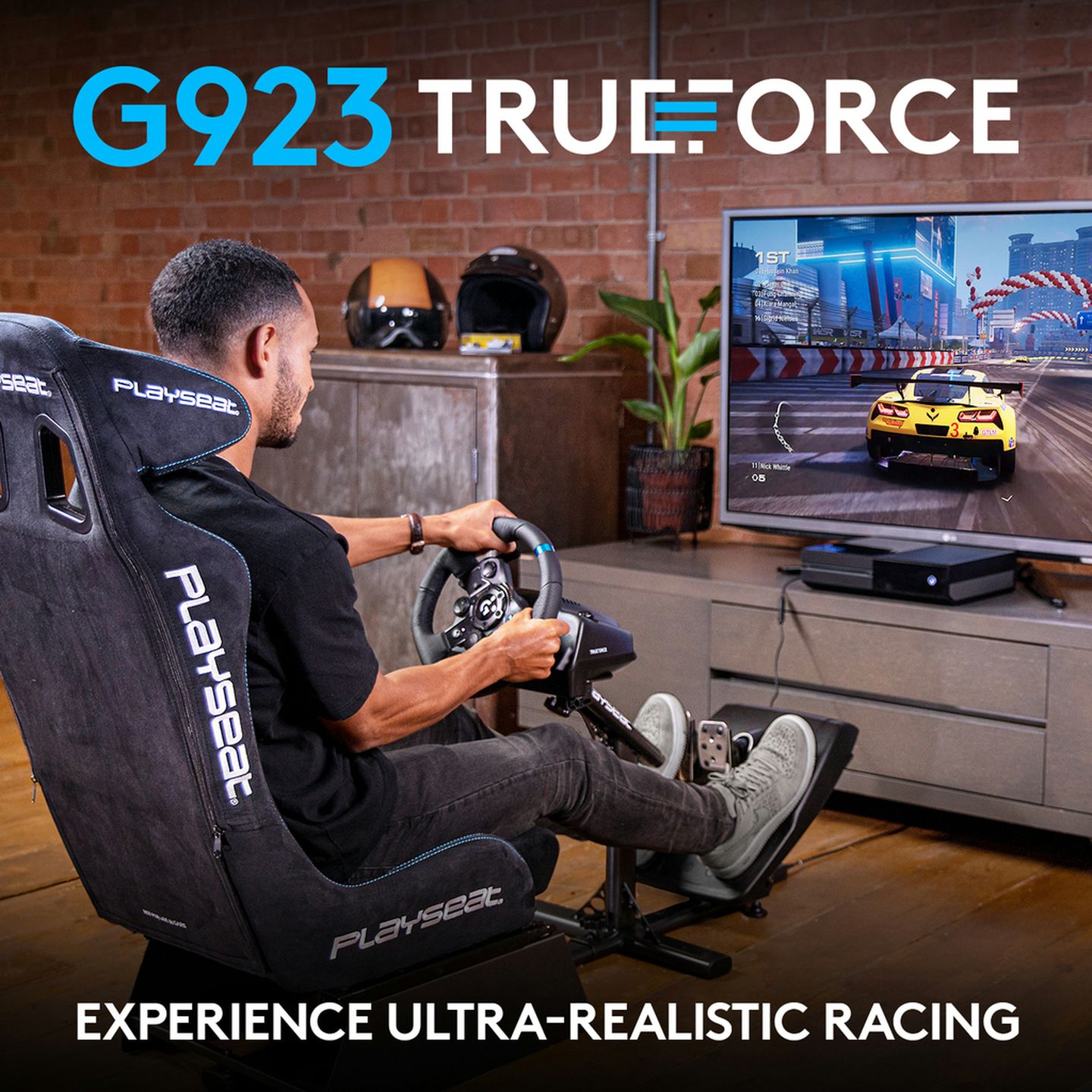 Logitech G923 Racing Wheel and Pedals for Xbox One and PC