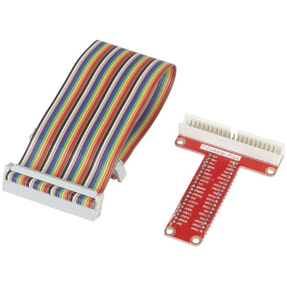 Jaycar Raspberry Pi GPIO Breakout Lead – 40-Pin Rainbow Ribbon to Breadboard Header